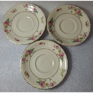 Thomas Ivory Thomas Bavaria "Rosemont” saucers 3pc. set